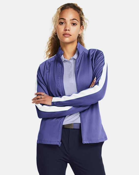 UA Storm Midlayer mit durchgehendem Zip für Damen, Purple, pdpMainDesktop image number 0